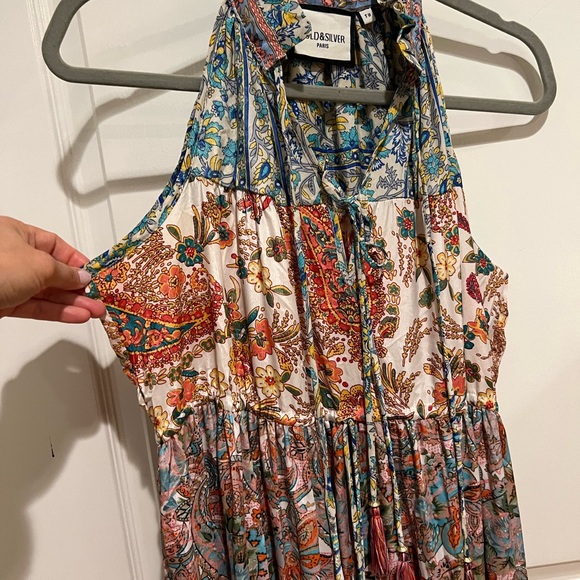 Gold & Silver bohemian dress from boutique in Provence France - Picture 3 of 9